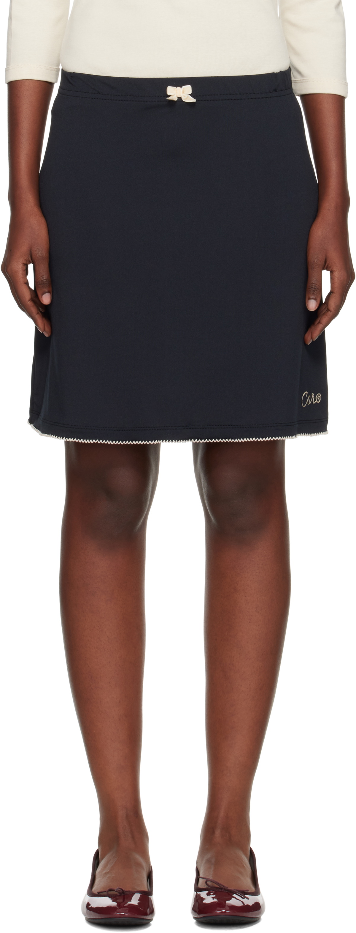 Caro Editions Black 'Caro' Jersey Miniskirt