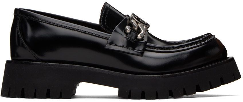 Gucci Black Interlocking G Loafers