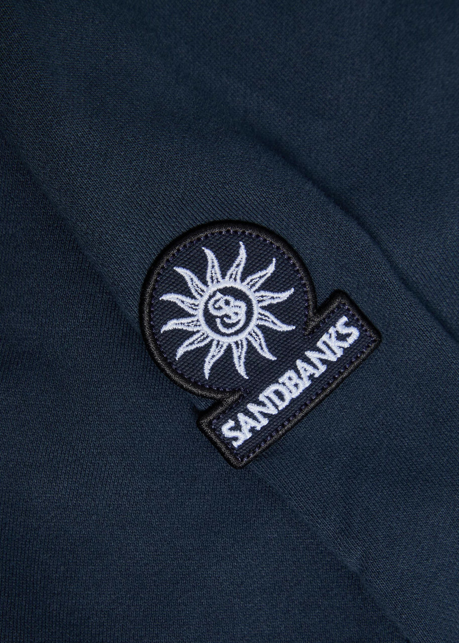 Sandbanks Logo-appliquéd Hooded Cotton Sweatshirt Navy