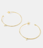 Octavia Elizabeth Nesting Gem Medium 18kt gold hoop earrings with diamonds