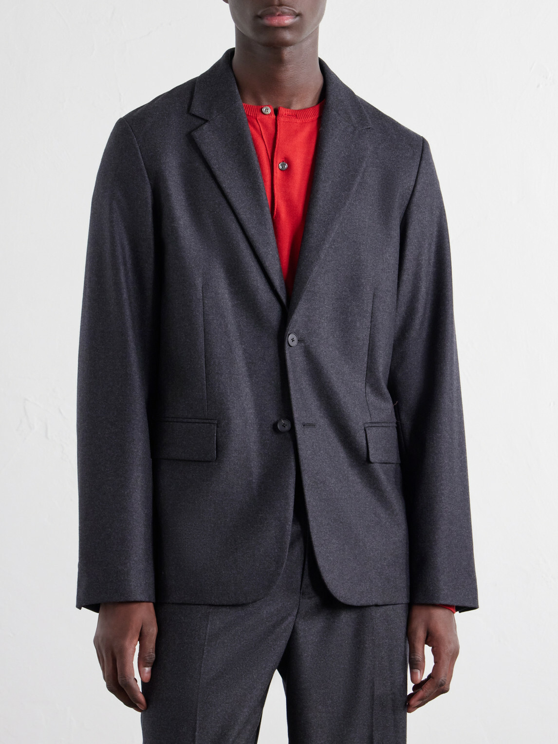 ATON - Wool-Flannel Suit Jacket - Gray