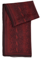 Givenchy Python-print Silk-chiffon Scarf - Burgundy - One Size