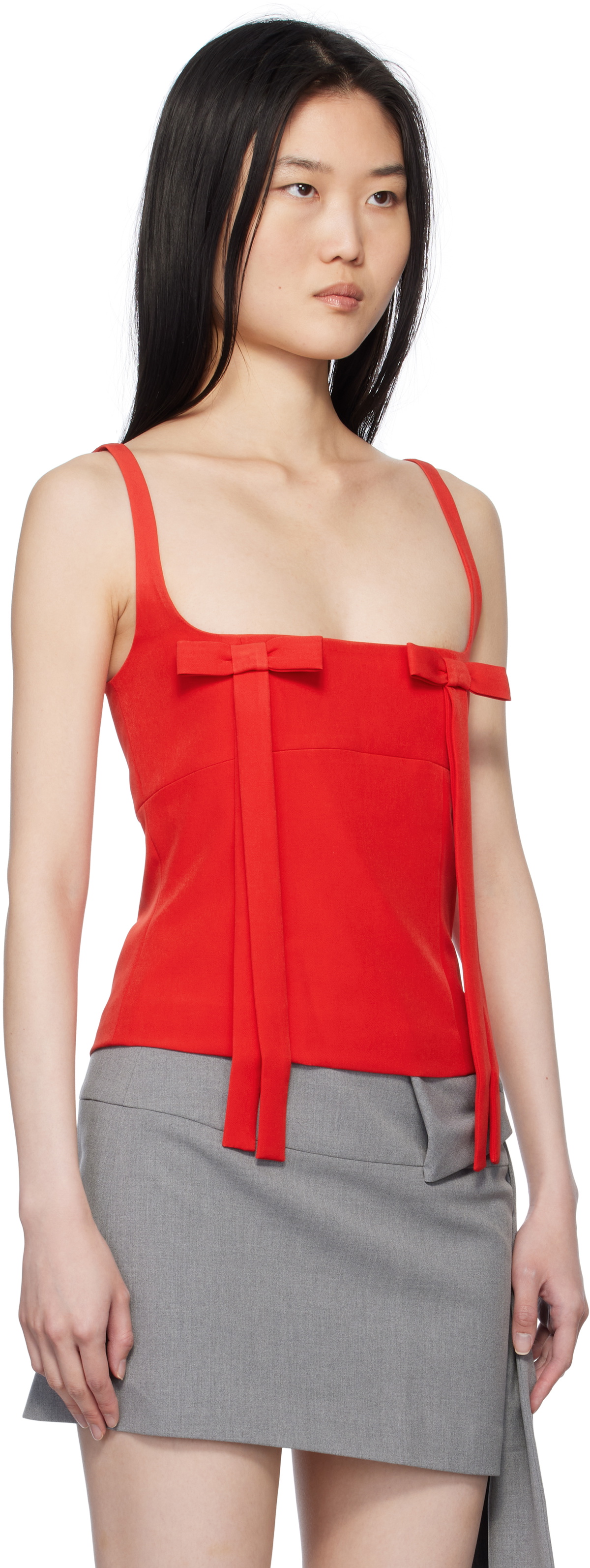 Sandy Liang Red Teacup Tank Top