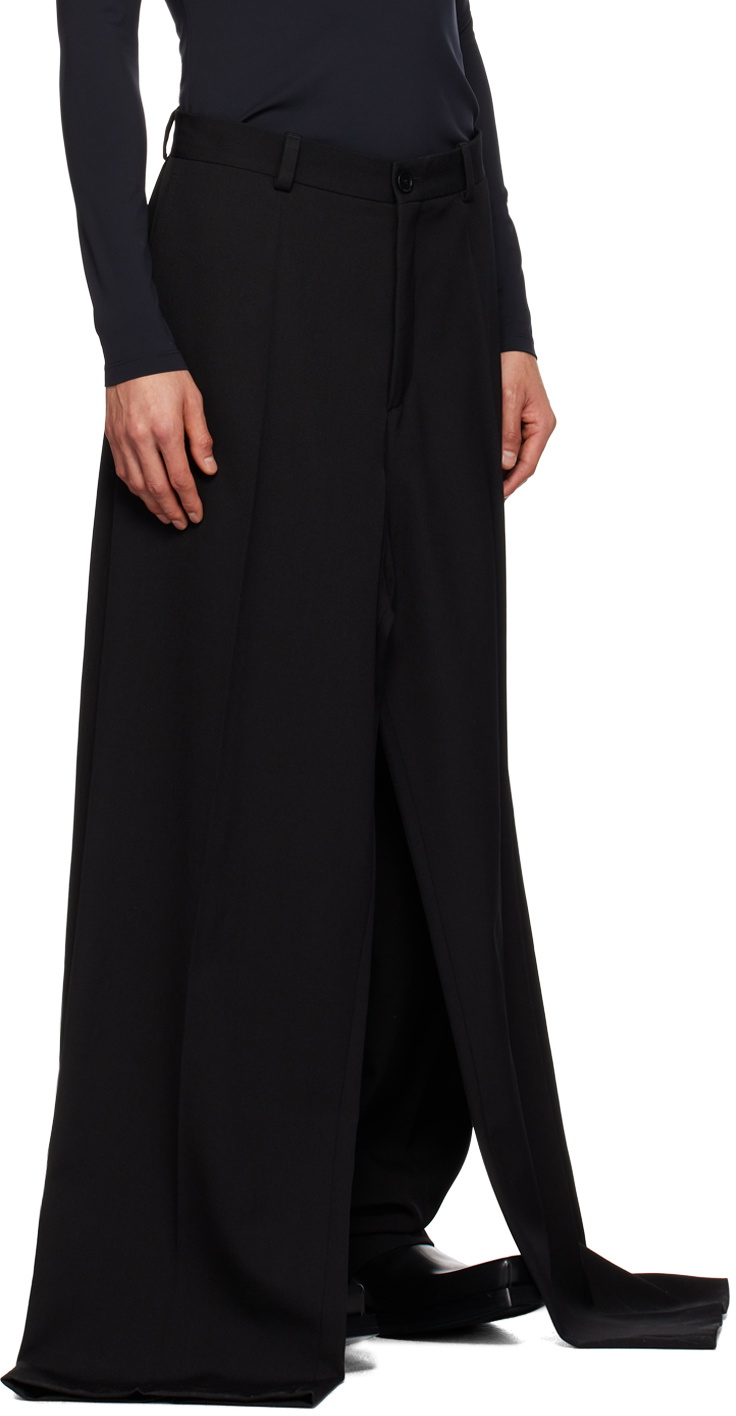 Balenciaga Black Double Front Trousers Balenciaga