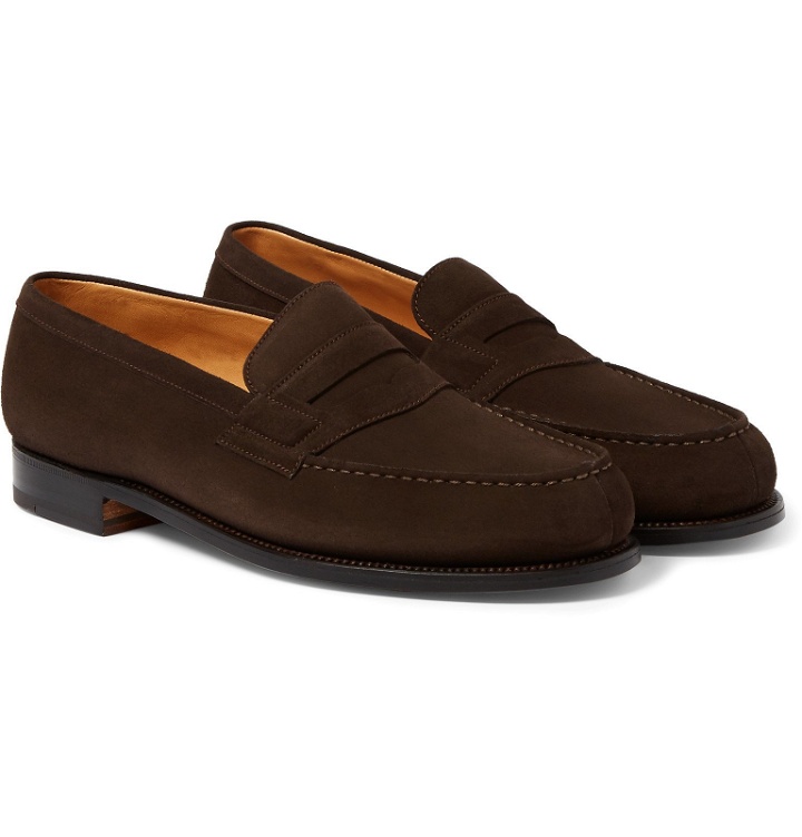 Photo: J.M. Weston - 180 The Moccasin Suede Loafers - Brown