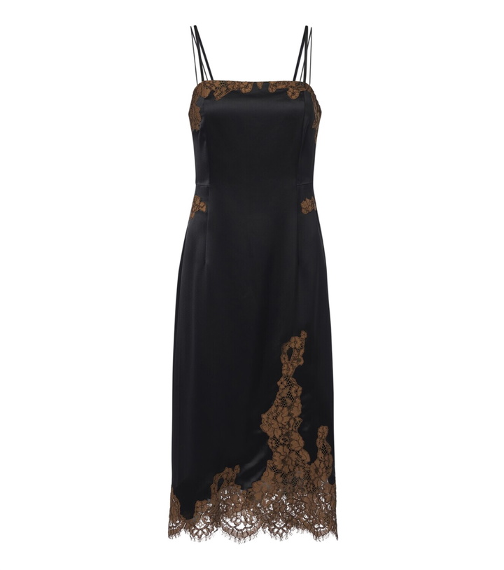 Photo: Dorothee Schumacher Lace-trimmed satin slip dress