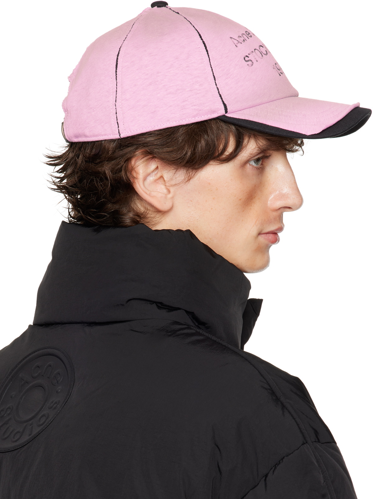 Acne Studios logo-stamp Baseball Cap | Black | FARFETCH