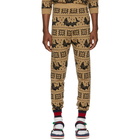 Gucci Brown All Over Jacquard Lounge Pants