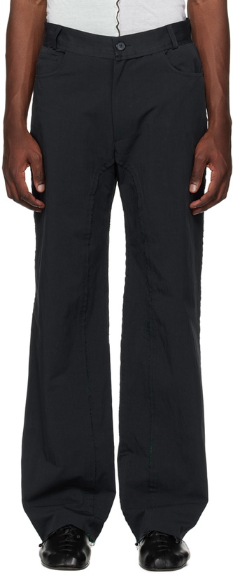 Photo: Edward Cuming Navy Raw Edge Trousers