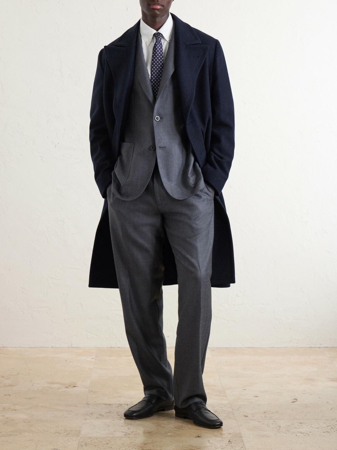 Boglioli - Double-Breasted Herringbone Virgin Wool Suit Jacket - Gray