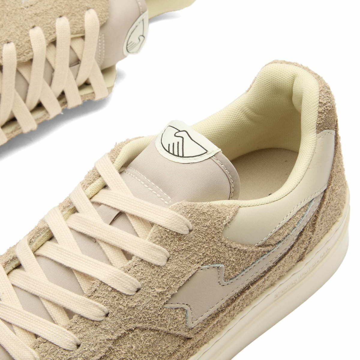 Stepney Workers Club Men's Pearl S-Strike Suede Sneaker in Taupe