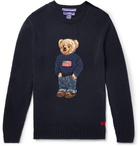 Ralph Lauren Purple Label - Bear-Intarsia Cashmere Sweater - Men - Navy