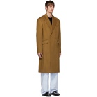 Raf Simons Brown Wool Double Breasted Coat