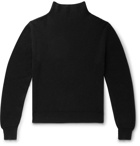 The Row - Daniel Ribbed Cashmere Mock-Neck Sweater - Black