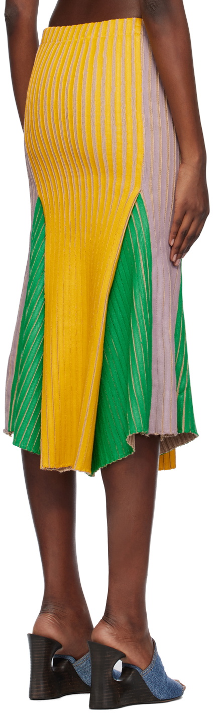 Stanley Raffington SSENSE Exclusive Green & Yellow Midi Skirt