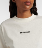 Balenciaga Logo embroidered cotton jersey T-shirt