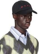 Marni Black Embroidered Logo Baseball Cap