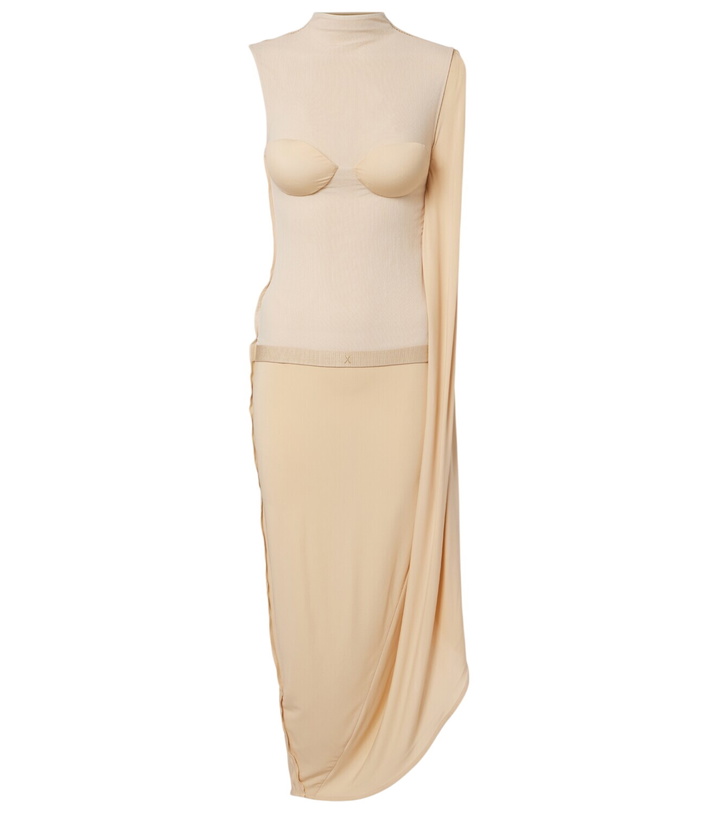 Jean Paul Gaultier Asymmetrical printed trompe l'il midi dress Jean Paul Gaultier Jean Paul Gaultier Asymmetrical printed trompe l'il midi dress Jean Paul Gaultier