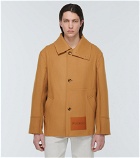 JW Anderson - Leather patch wool-blend jacket
