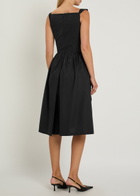 Vivienne Westwood Sunday Logo-embroidered Cotton-poplin Midi Dress Black