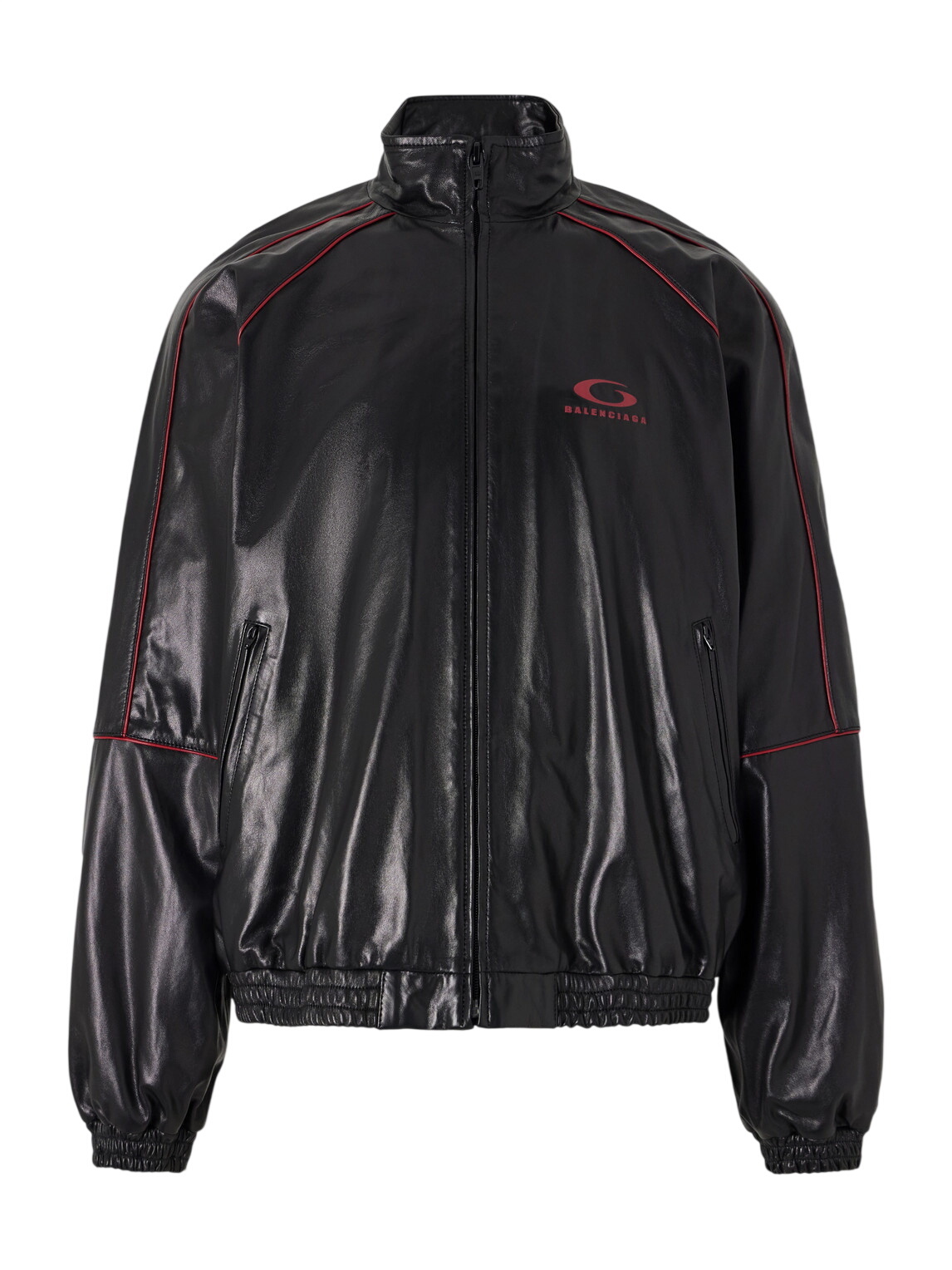 Balenciaga - Cocoon Kick Oversized Logo-Debossed Leather Jacket