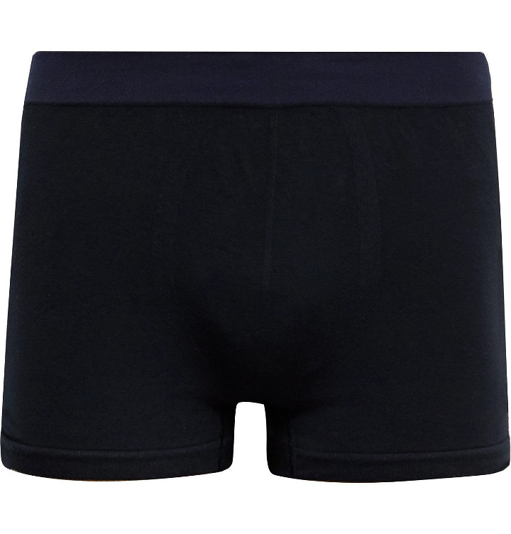Photo: Hamilton and Hare - Stretch Bamboo-Blend Boxer Briefs - Blue