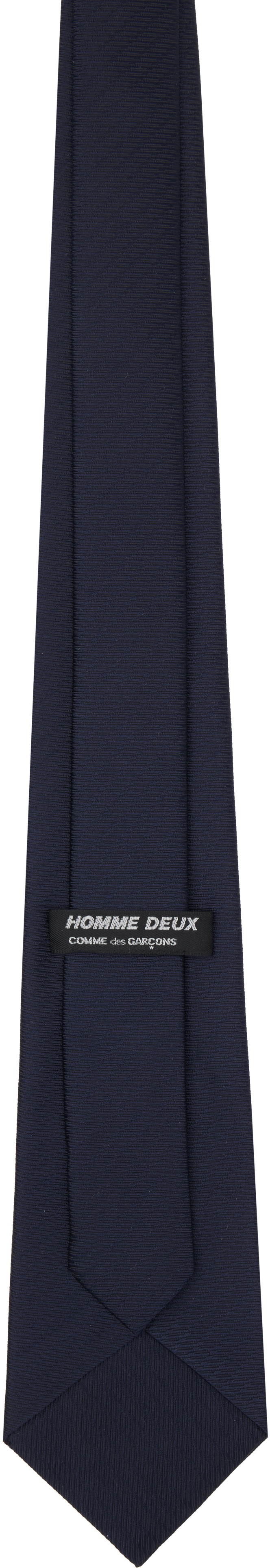 Comme des Garçons Homme Deux Navy Ground Weave Plan Tie