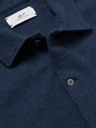 Mr P. - Double-Faced Cotton-Blend Jersey Overshirt - Blue