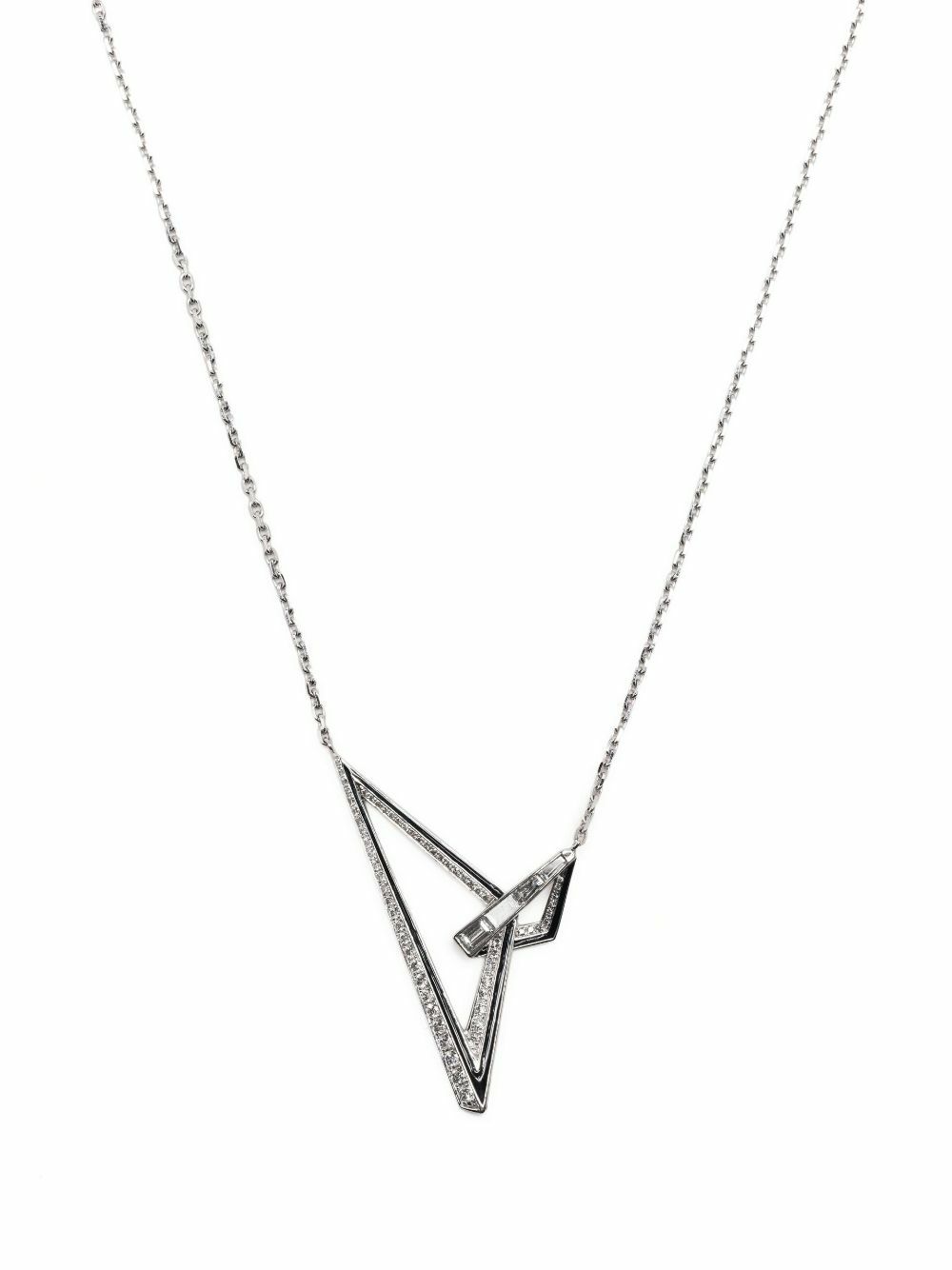Stephen Webster 18K White Gold Vertigo Obtuse Diamond Necklace