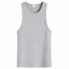 DONNI. Women's Rib Tank Top in Heather Grey