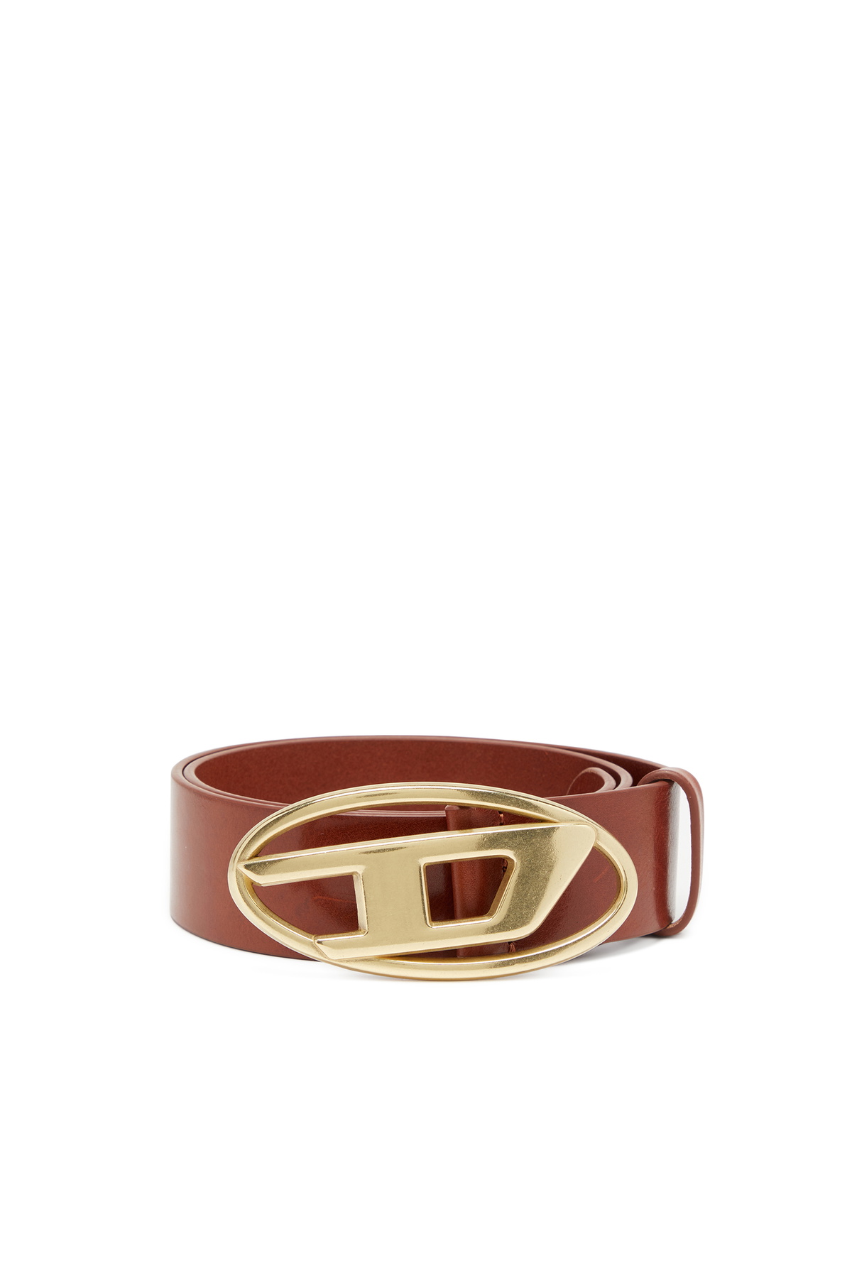 Diesel 4 cm leather belt with Oval D buckle - Belts - Unisex - Multicolor