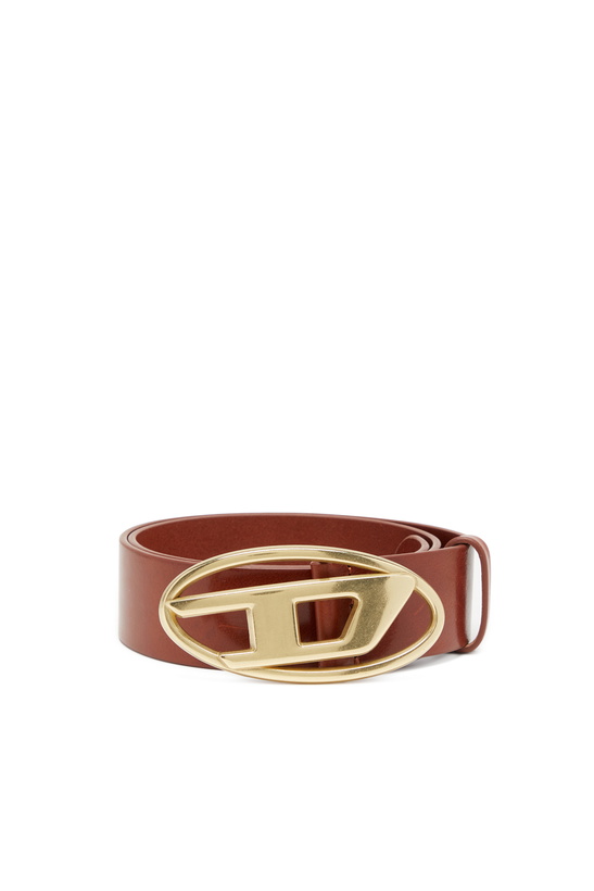Photo: Diesel 4 cm leather belt with Oval D buckle - Belts - Unisex - Multicolor