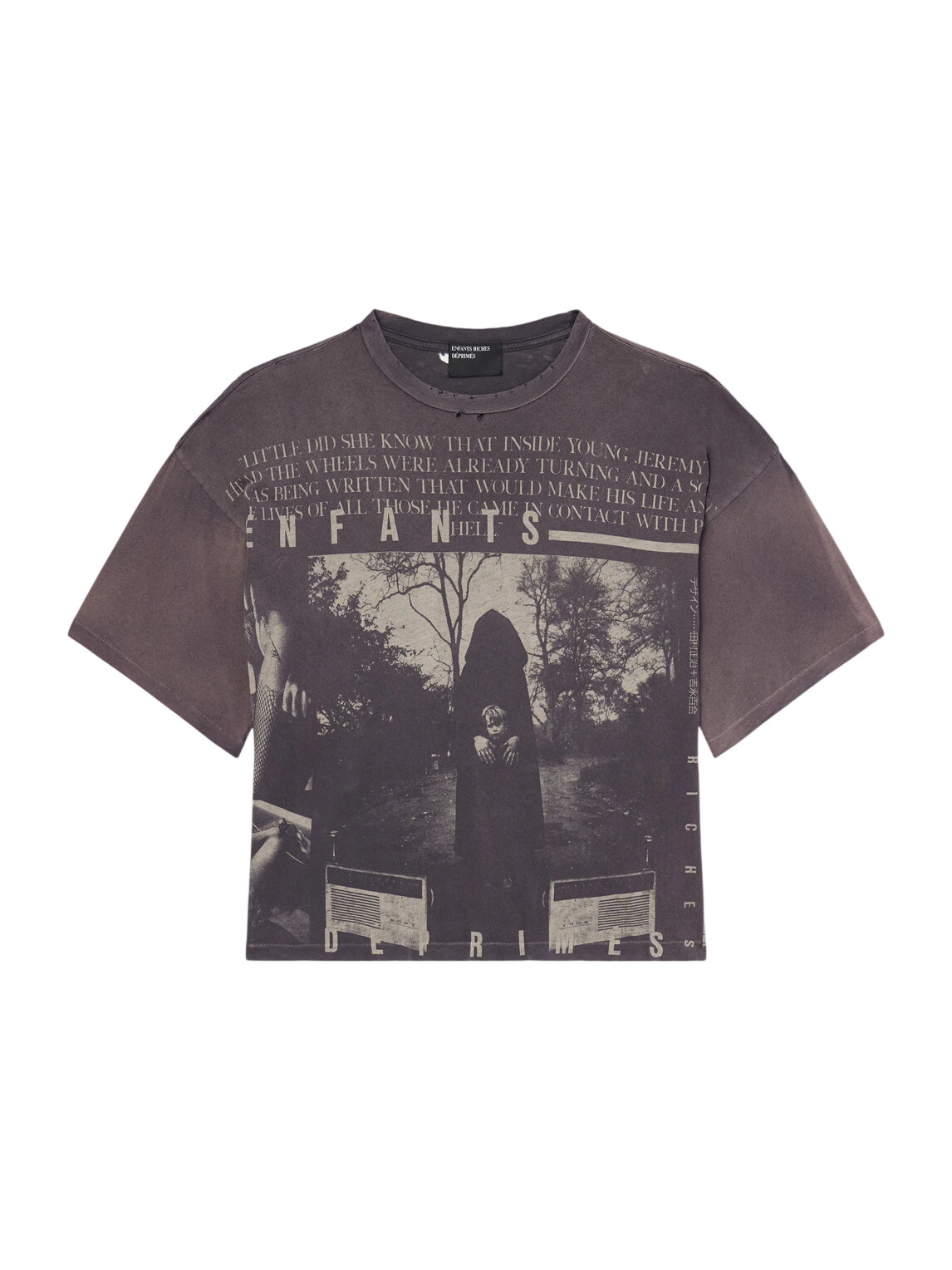Enfants Riches Déprimés - Distressed Logo-Print Cotton-Jersey T