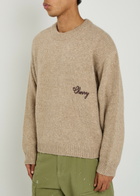 Cherry Los Angeles American Classic Logo Alpaca-blend Jumper Off White