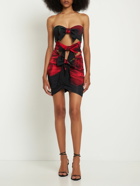 ALEXANDRE VAUTHIER - Bow Cutout Printed Jersey Mini Dress