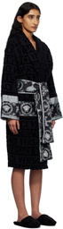 Versace Underwear Black 'I Heart Baroque' Bathrobe