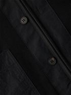 Comme des Garçons HOMME - Shell-Trimmed Cotton-Jersey Zip-Up Sweatshirt - Black