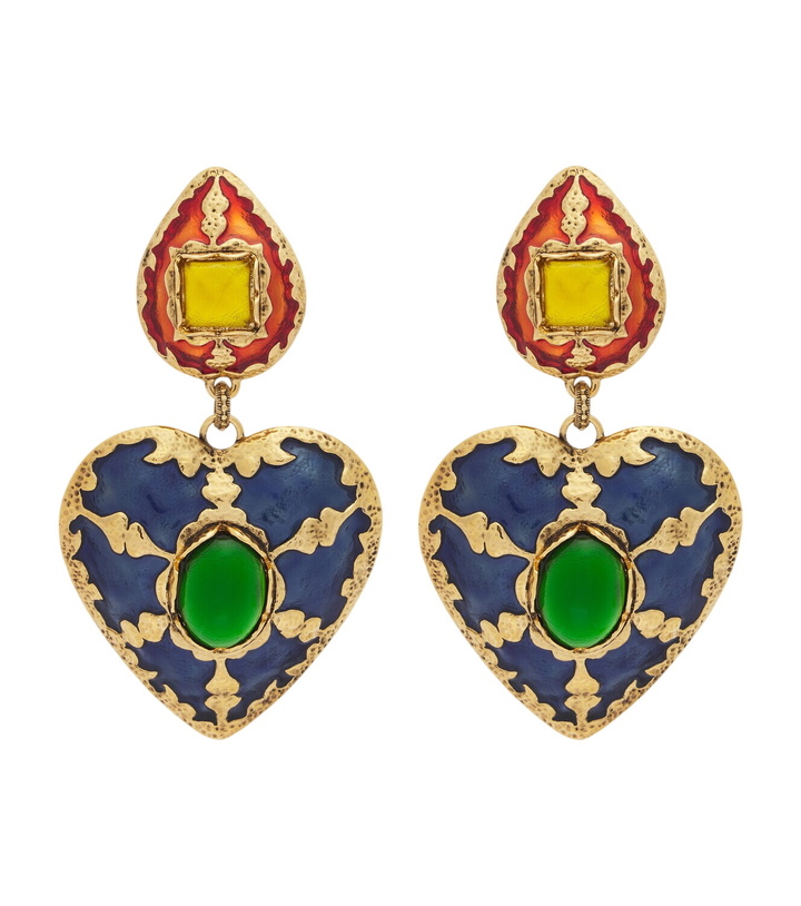 Photo: Saint Laurent Embellished clip-on earrings