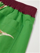VALENTINO - Wide-Leg Floral-Print Cotton Bermuda Shorts - Multi