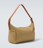 The Row Logan E/W leather-trimmed crossbody bag