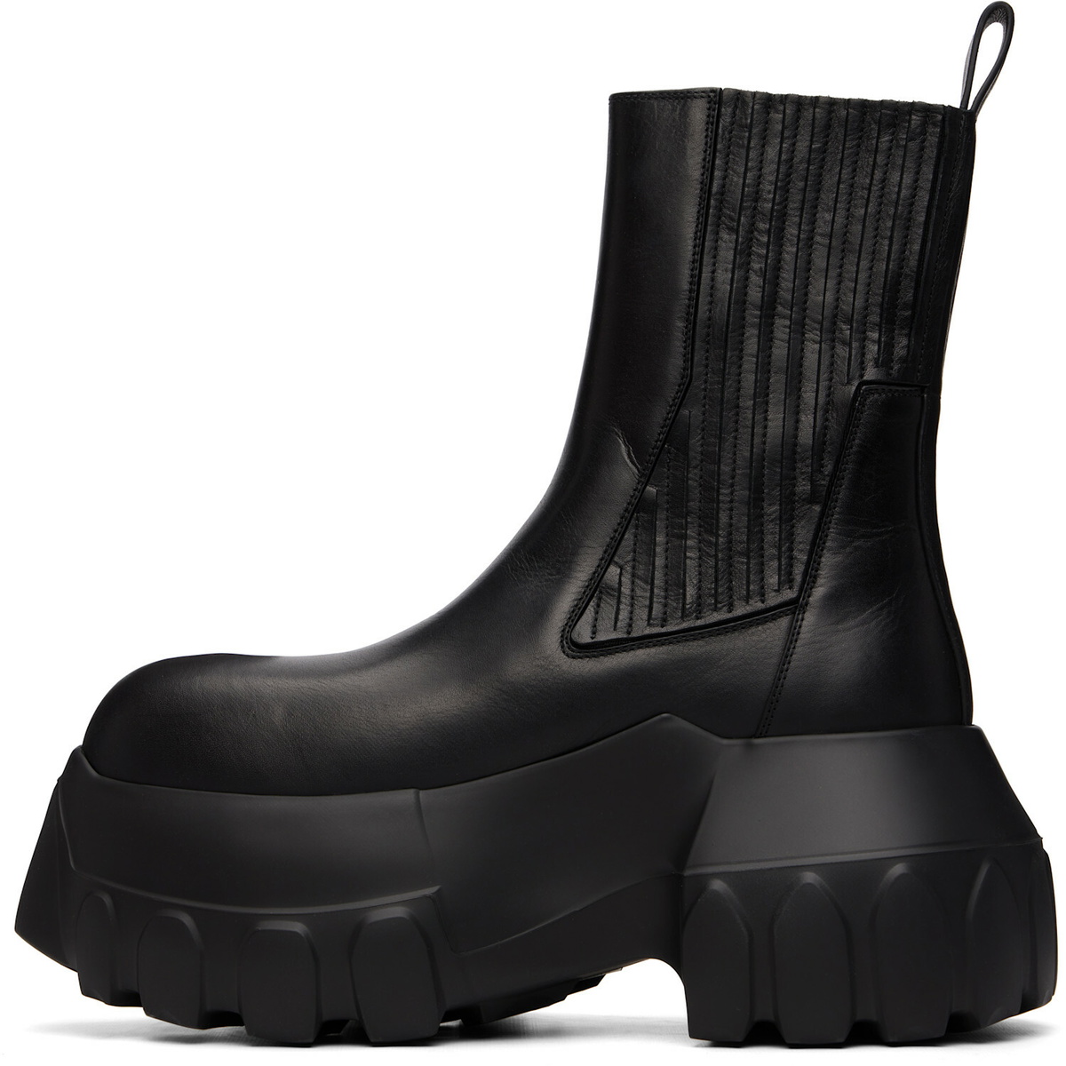 Rick Owens Black Tower Beatle Mega Tractor Chelsea Boots