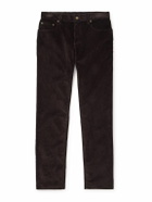 Burberry - Fred Straight-Leg Cotton-Corduroy Trousers - Brown