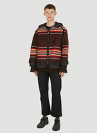 Contrast Stitching Serape Pants in Black