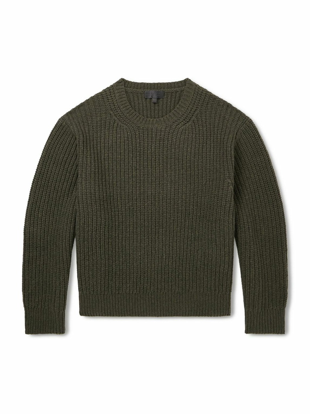 Photo: Nili Lotan - Tyler Ribbed Merino Wool Sweater - Green