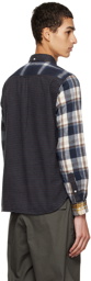 BEAMS PLUS Navy Plaid Shirt