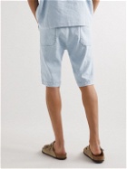 Barena - Straight-Leg Linen-Piqué Bermuda Shorts - Blue