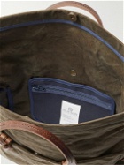 Bleu de Chauffe - Leather-Trimmed Cotton-Canvas Messenger Bag