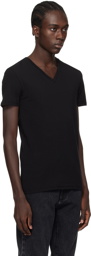 ZEGNA Black V-Neck T-Shirt