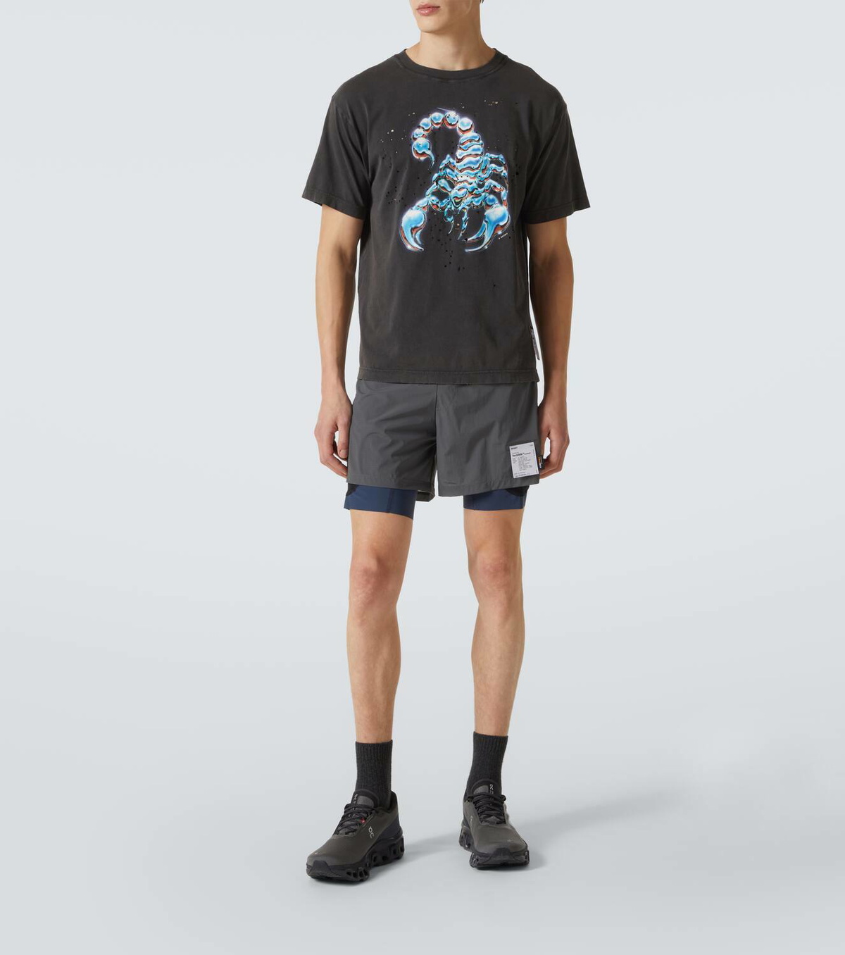 Satisfy MothTech printed cotton jersey T-shirt