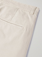 ASPESI - Slim-Fit Tapered Stretch-Cotton Gabardine Trousers - Neutrals - IT 48